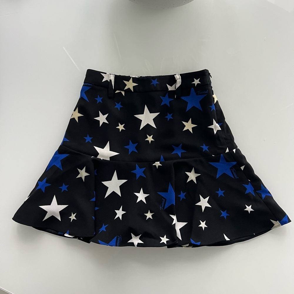 Twin-Set Black and Blue Star Skater Skirt